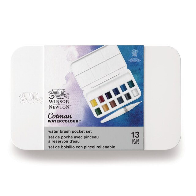 Imagen 0 de Set de Acuarela con Pincel con Depósito de Agua Cotman Winsor & Newton Multicolor