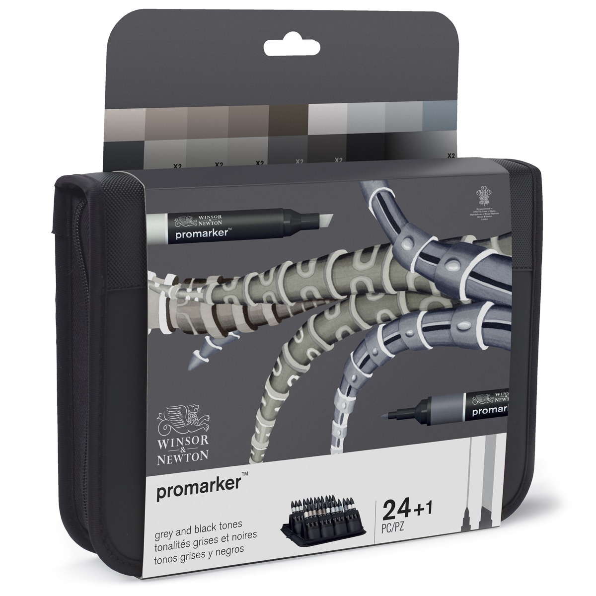 Set 24 Rotuladores Promarker Winsor&Newton Negro y Gris Negro / Gris-2