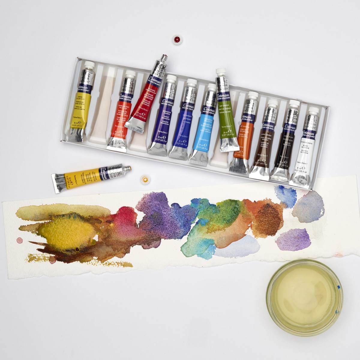 Set de 12 Tubos de Pintura para Acuarela Cotman Winsor & Newton 5