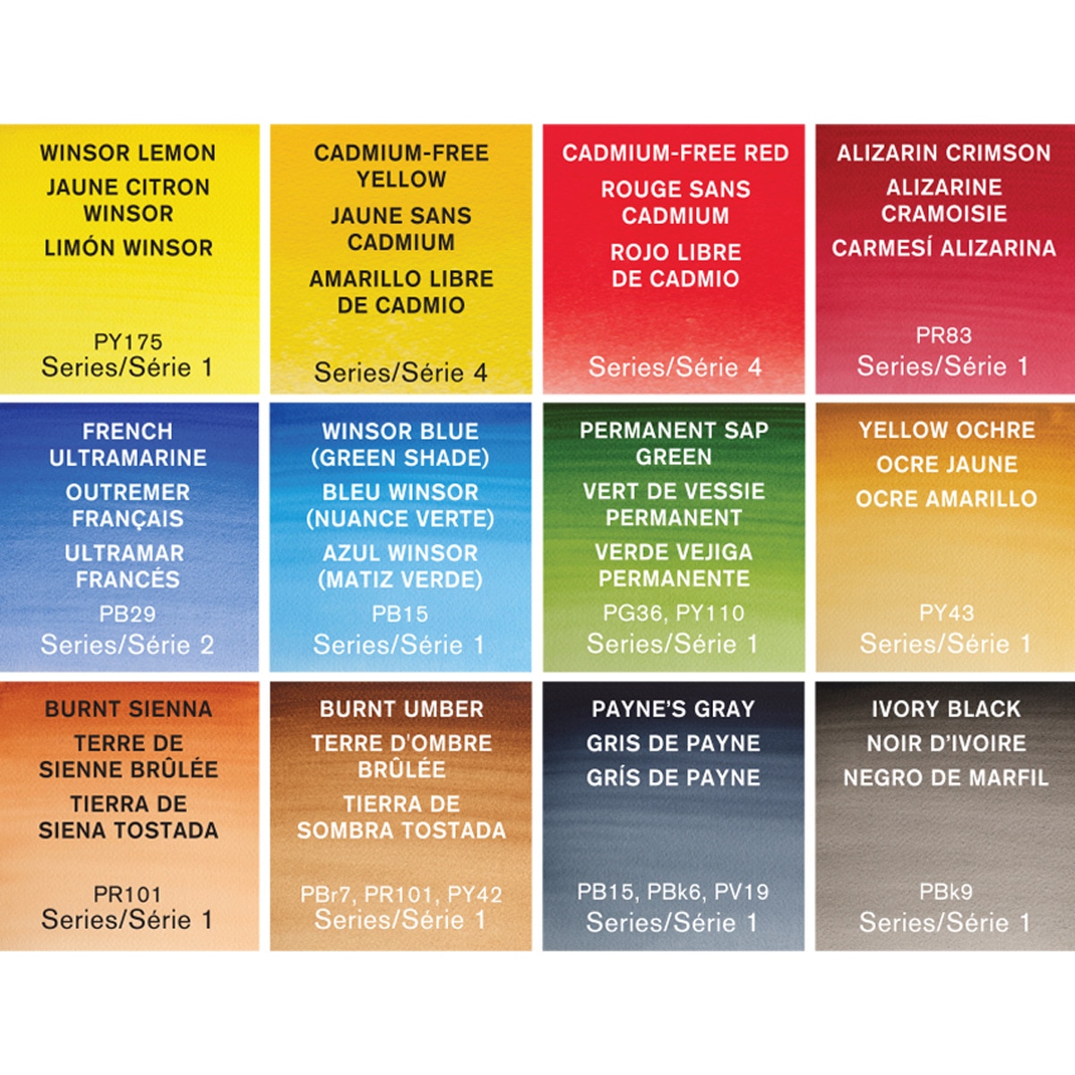 Set Acuarela Profesional Caja de Campo con  12 Medio Godets Winsor & Newton 7