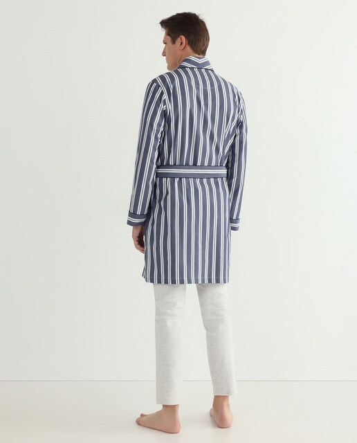 Bata de hombre de rayas azul · Emidio Tucci · El Corte Inglés