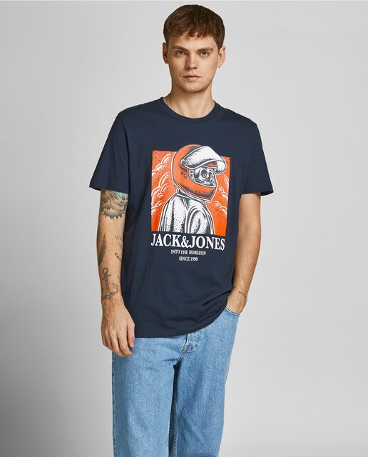 Camiseta estampada de hombre de manga corta · Jack \u0026 Jones · El Corte Inglés