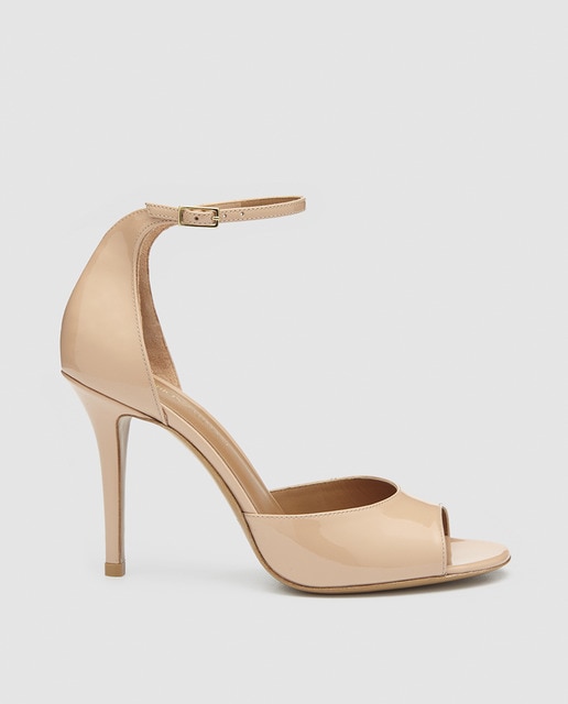 Imagen 0 de Sandalias de mujer Emporio Armani en piel de color beige