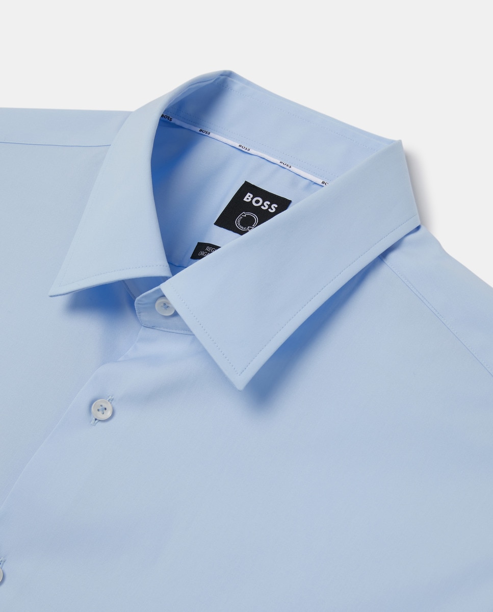 Camisa de Manga Comprida Azul-2