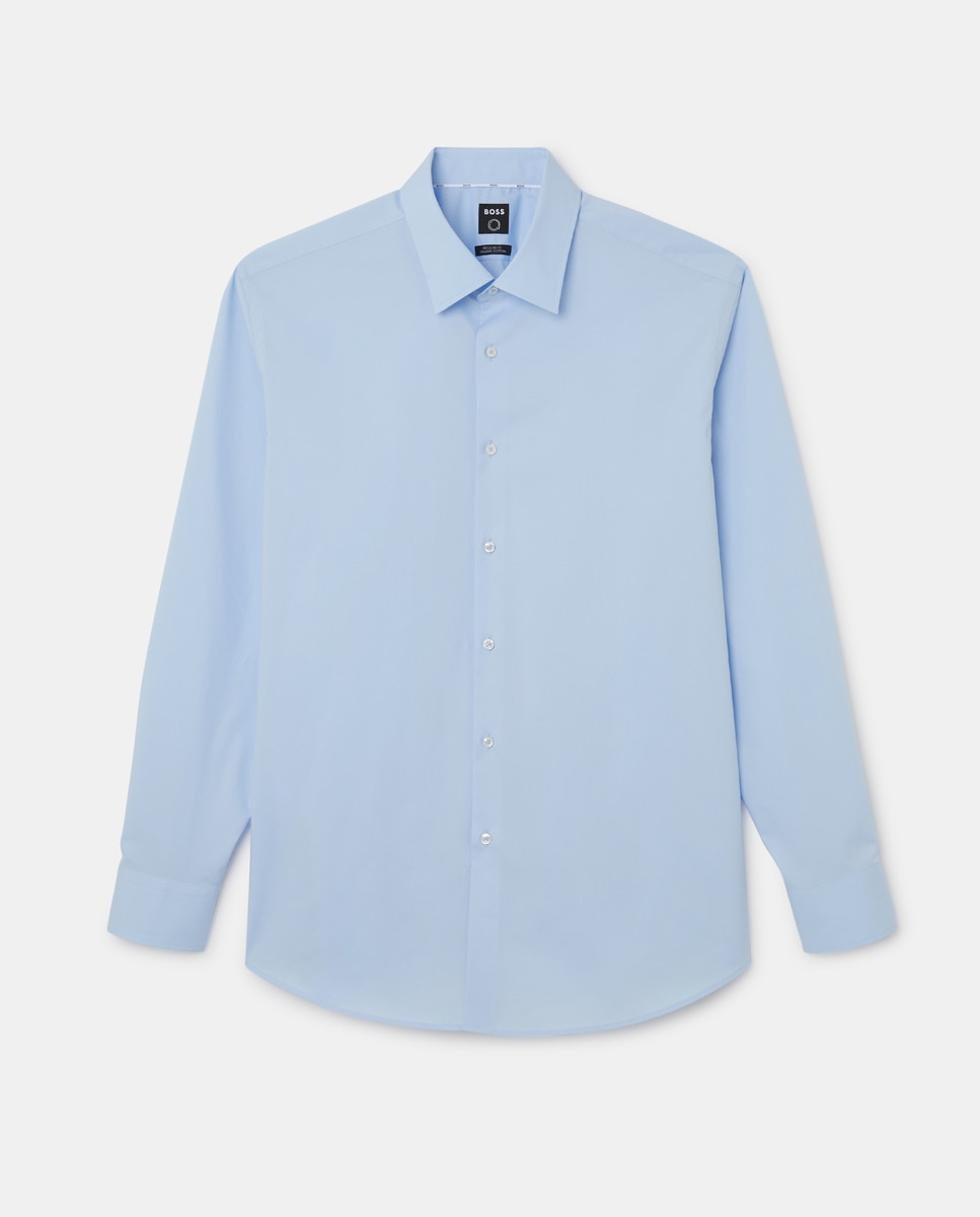 Camisa de Manga Comprida Azul-1