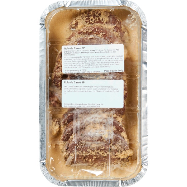 Rolo de Carne para 3 pessoas embalagem 500 g