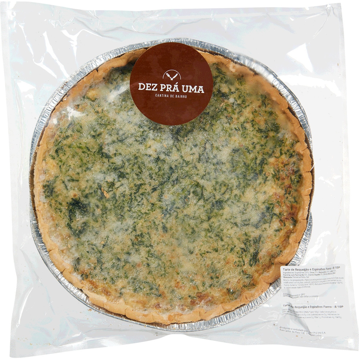 Tarte de Requeijão e Espinafres embalagem 1850 g
