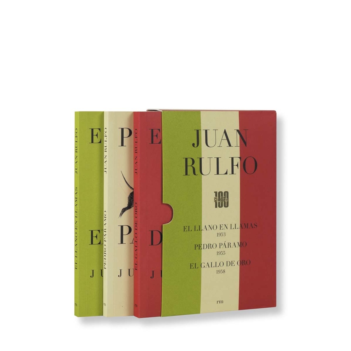Imagen 0 de Juan Rulfo. Estuche conmemorativo: Pedro Páramo. Llano en Llamas. Gallo de Oro