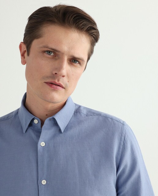 Comprar Camisa de hombre de lino algodón lisa · Unit · Hipercor