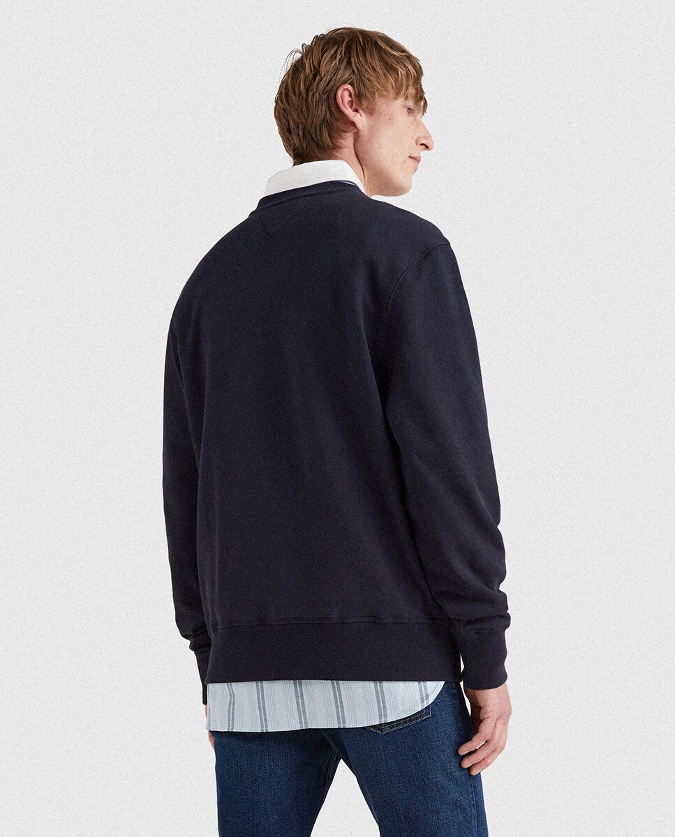 Sudadera de hombre azul con cuello redondo · Tommy Hilfiger · El Corte  Inglés