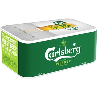 cerveza rubia danesa pack 12 latas 33 cl - Carlsberg