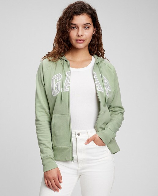 Sudadera con cremallera de mujer con logo · GAP · El Corte Inglés