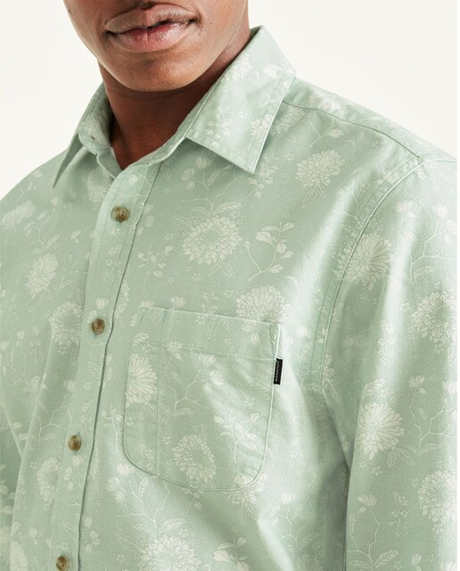 Camisa de hombre regular estampada verde agua · Dockers · El Corte Inglés