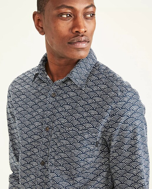 Camisa de hombre slim estampada azul marino · Dockers · El Corte Inglés
