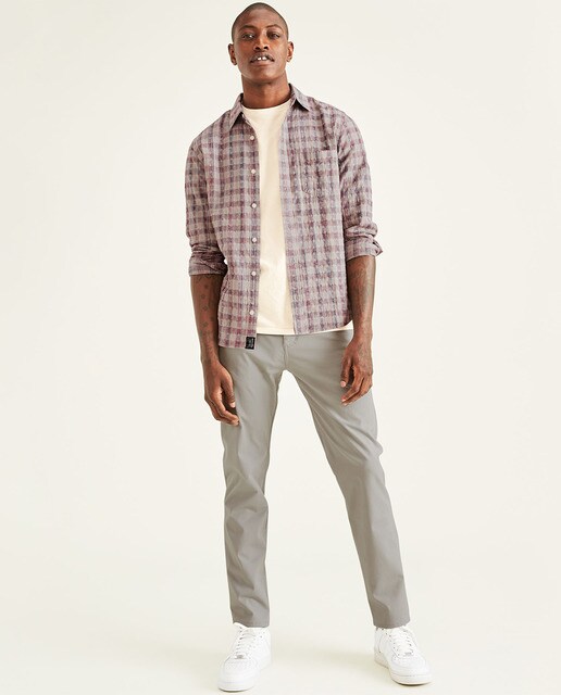 Camisa de hombre slim de cuadros azul · Dockers · El Corte Inglés