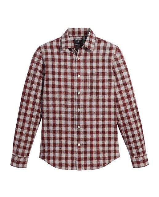 Camisa de hombre slim de cuadros roja · Dockers · El Corte Inglés
