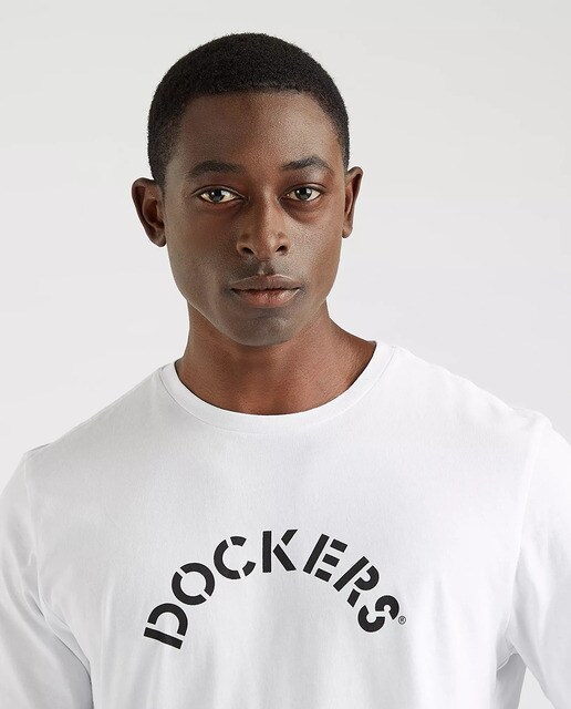 Camiseta de hombre de manga corta blanca · Dockers · El Corte Inglés