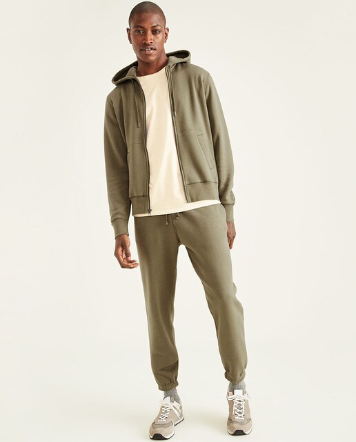 Chaqueta deportiva de hombre verde militar con capucha · Dockers · El Corte  Inglés