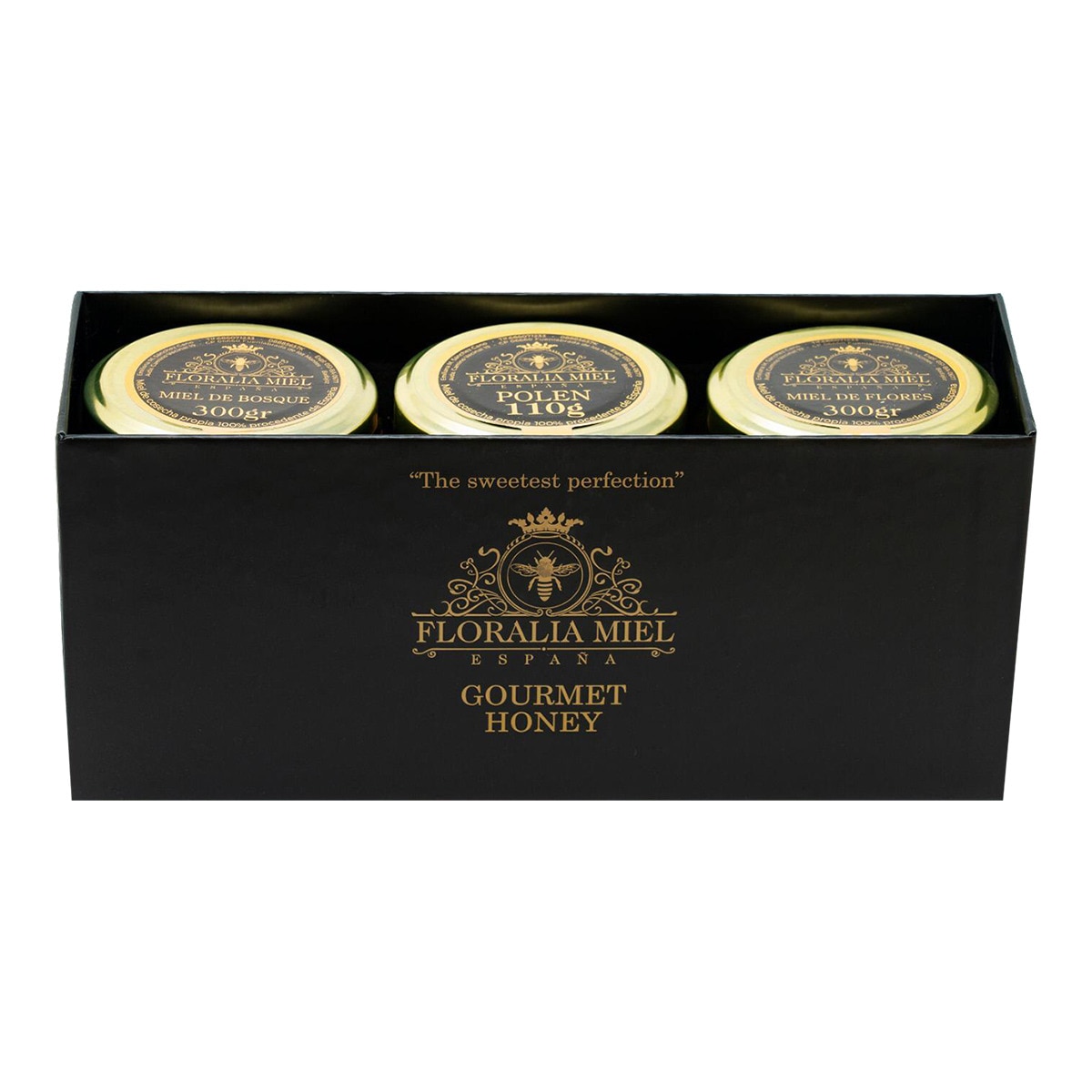 Estuche Deluxe miel de Extremadura de flores, del bosque y polen Floralia Miel 3