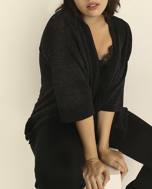 Imagen 0 de Jersey de mujer talla grande con efecto dos piezas