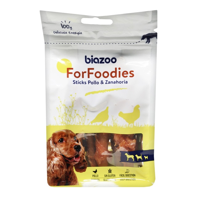 Imagen 0 de Snack para perros Biazoo ForFoodies sticks de pollo y zanahoria 100 g