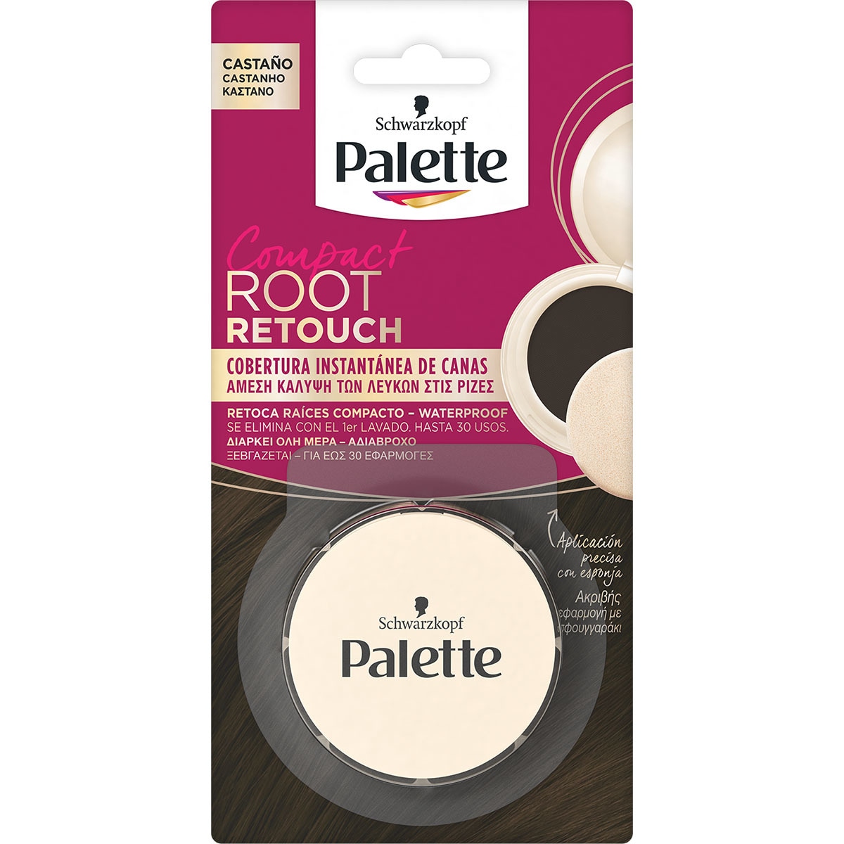 tinte retoca raíces instantáneo Compact Root Retouch castaño Waterproof envase 1 unidad