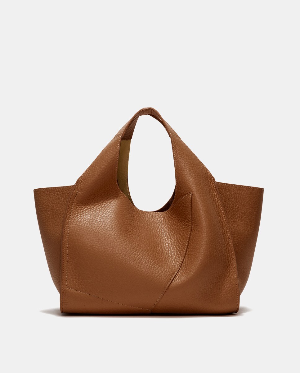 Bolso shopper Euforia de piel grabada en marrón con imán · Gianni Chiarini  · El Corte Inglés