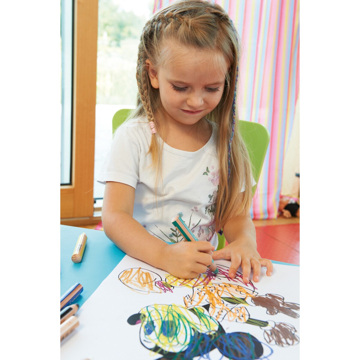 Lápiz Colorear Multiuso STABILO Woody 3 en 1 Blanco 4