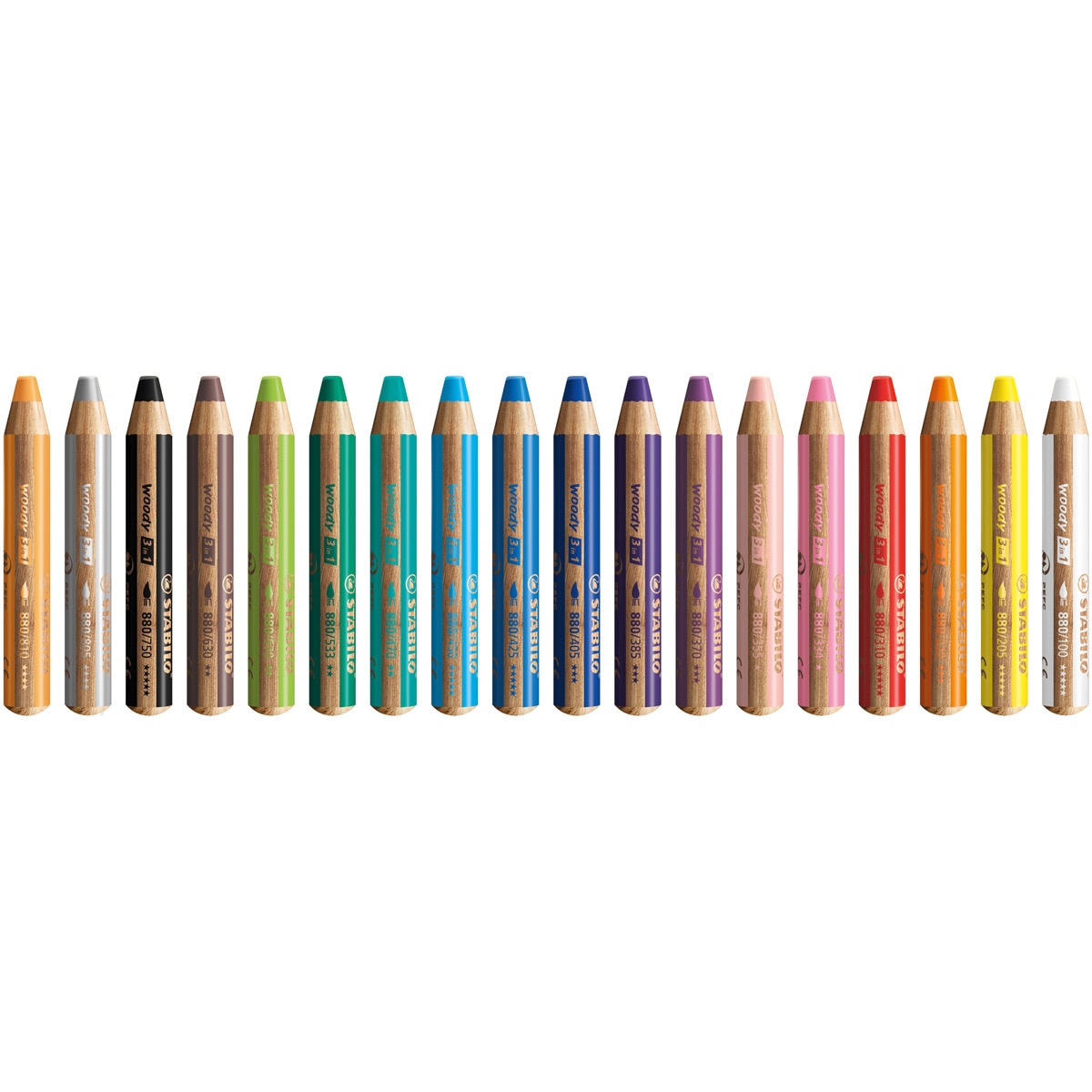 Lápiz Colorear Multiuso STABILO Woody 3 en 1 Rosa 3