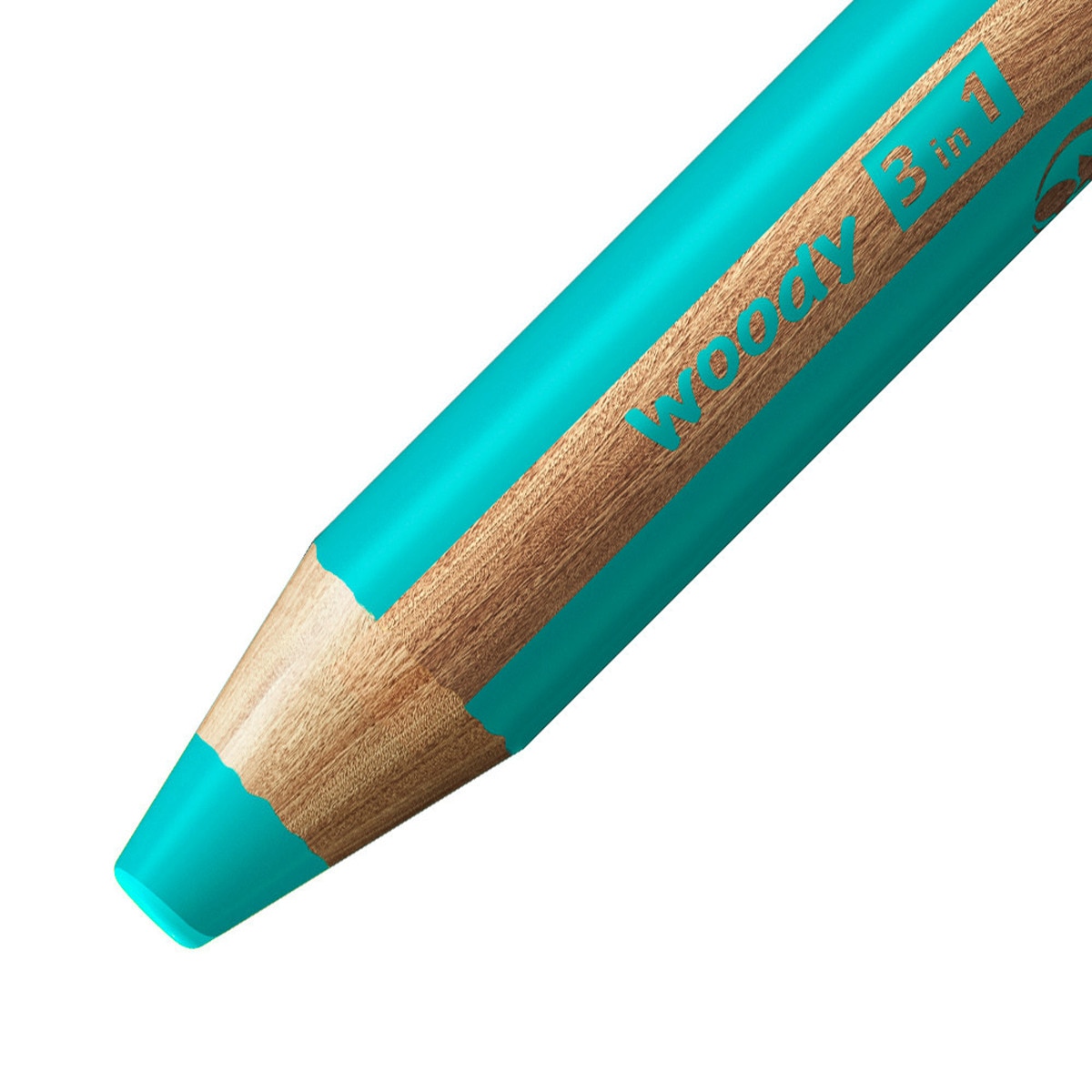 Lápiz Colorear Multiuso STABILO Woody 3 en 1 Turquesa 2