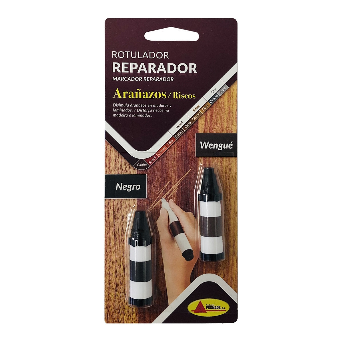 Rotuladores Retoque Madera Tonos Wengué y Negro 1 + 1 Wengué / Negro-1