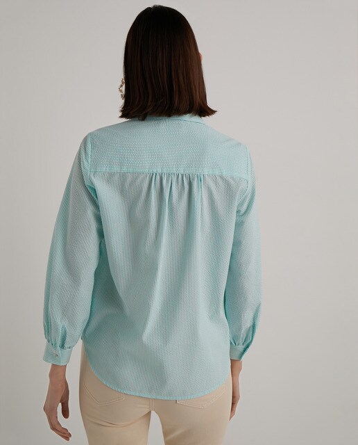 Blusa de manga larga de mujer cuello solapa · Woman El Corte Inglés · El  Corte Inglés