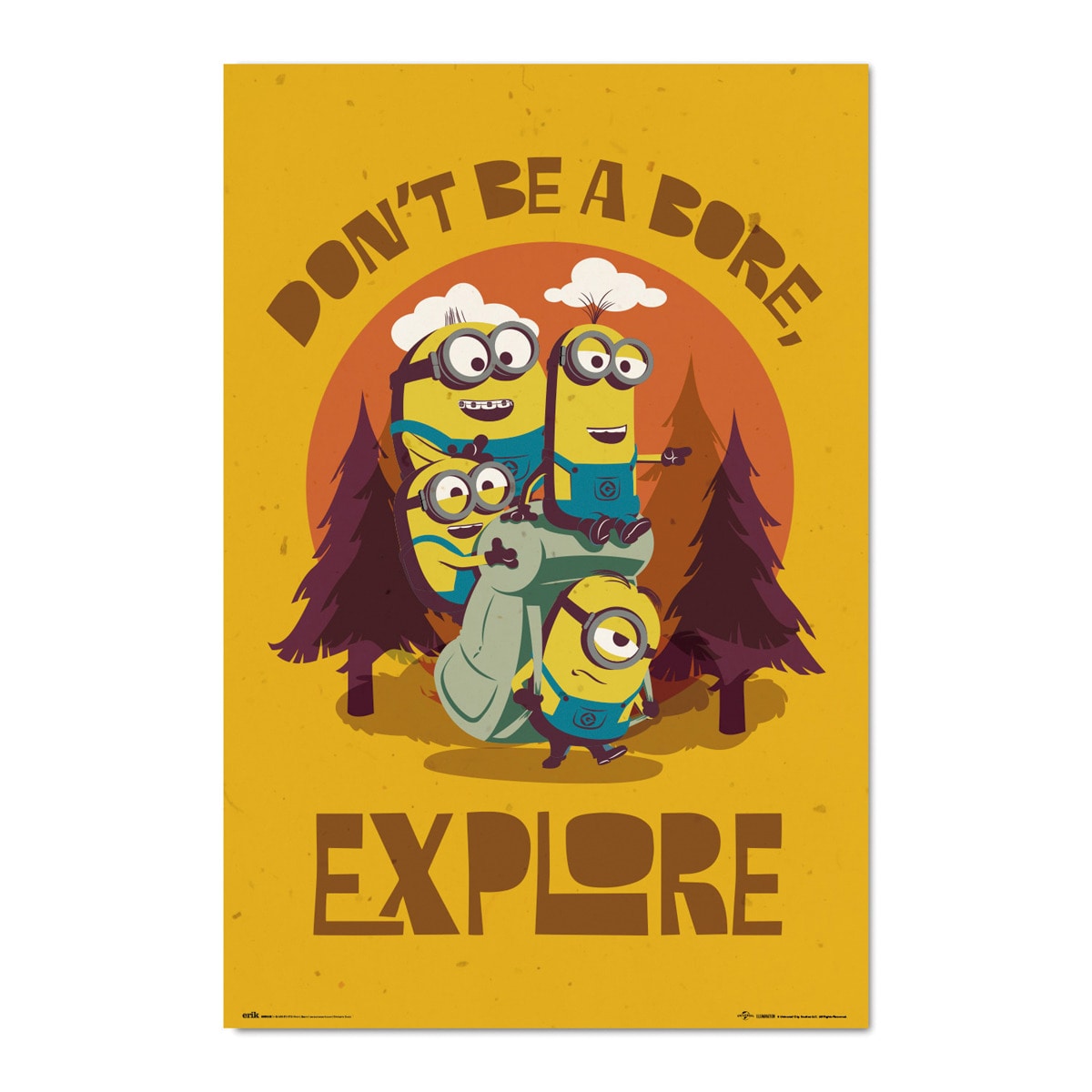 Póster Minions Don't Be Bore, Explore 1