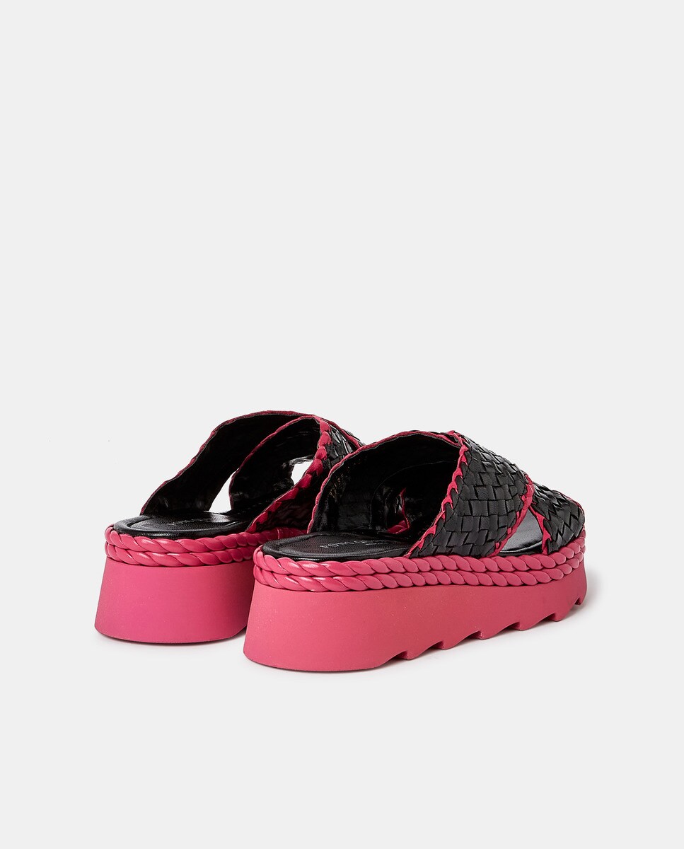 Sandalias de plataforma de mujer en piel de color negro · Pons Quintana · El  Corte Inglés