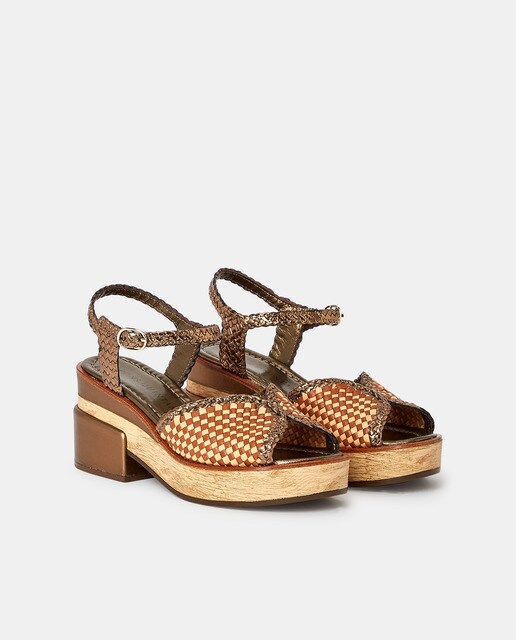 Sandalias de tacón de mujer en piel de color marrón · Pons Quintana · El Corte  Inglés