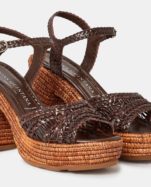 Sandalias de tacón en piel de color marrón oscuro · Pons Quintana · El Corte  Inglés
