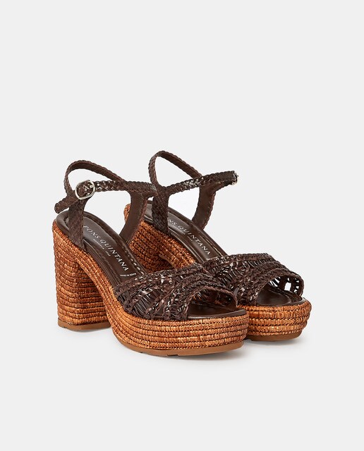Sandalias de tacón en piel de color marrón oscuro · Pons Quintana · El Corte  Inglés