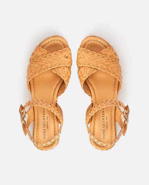 Sandalias de plataforma en piel de color beige · Pons Quintana · El Corte  Inglés
