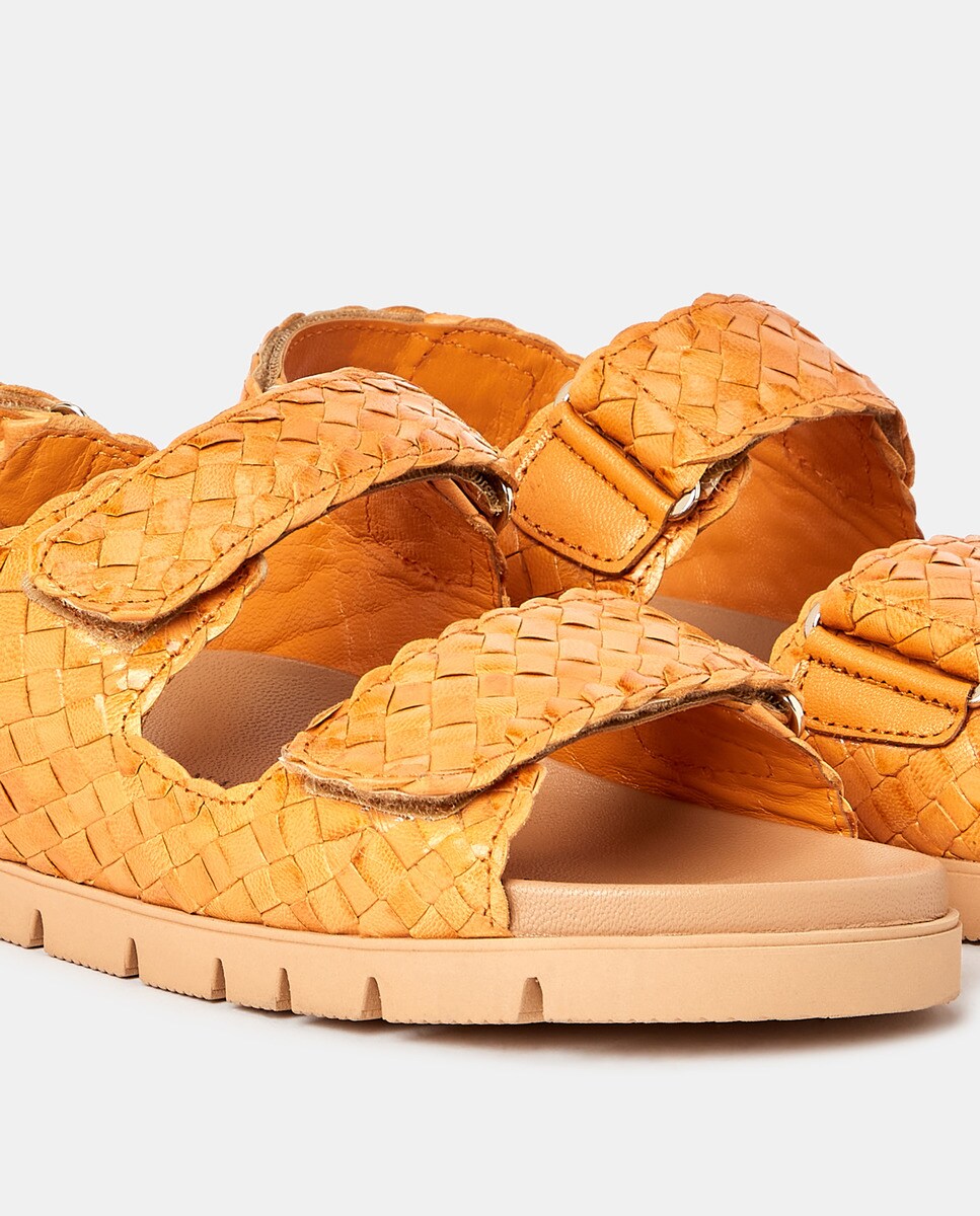 Sandalias planas de mujer en piel de color naranja · Pons Quintana · El  Corte Inglés