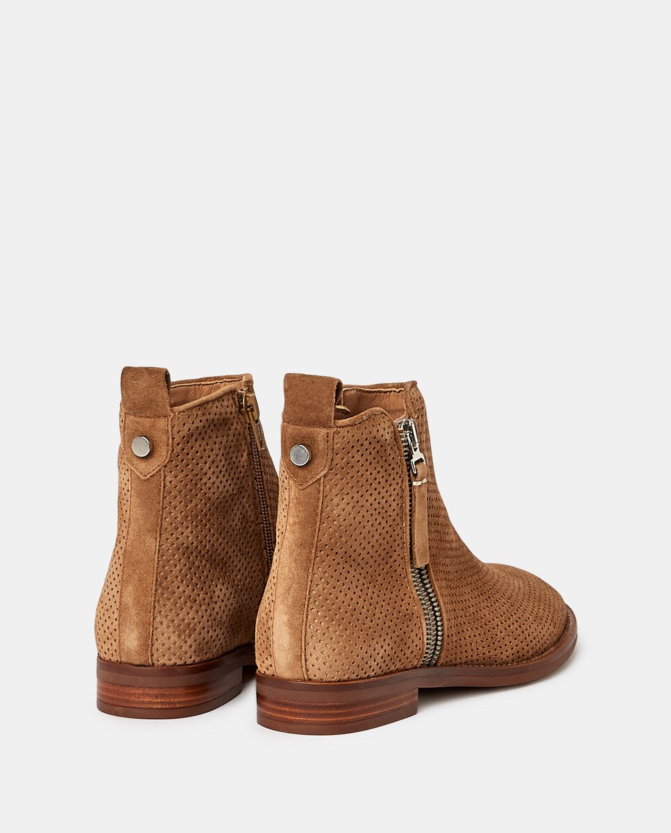 Botines de mujer en serraje de color marrón · Alpe · El Corte Inglés