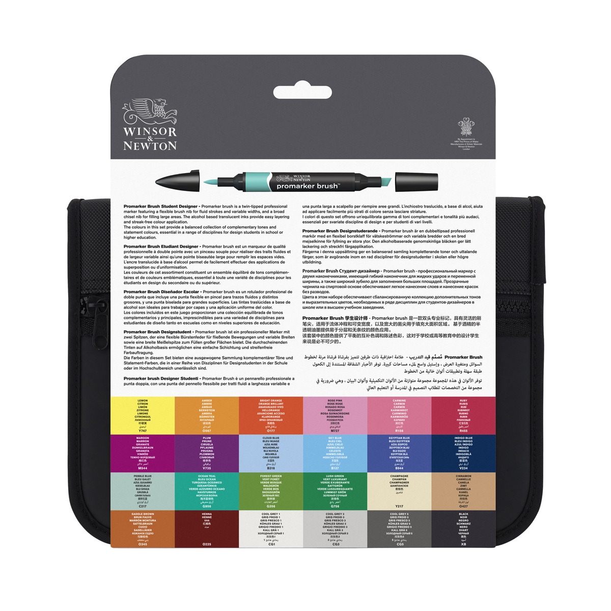 Set 24 Rotuladores Brusmarker Winsor&Newton Multicolor Multicolor-4