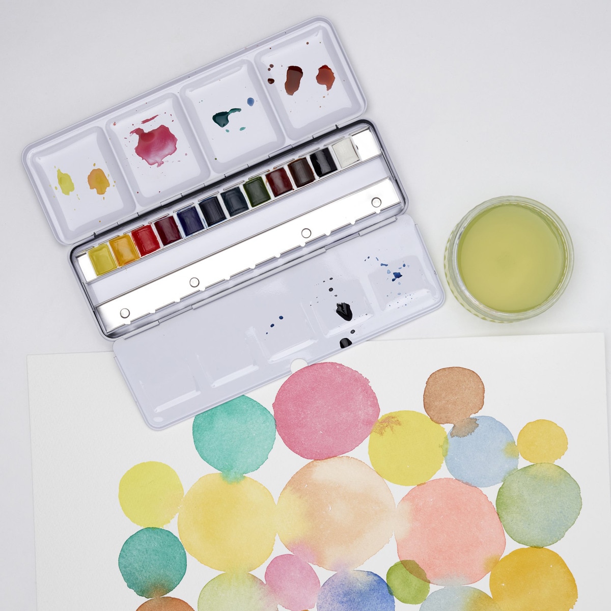 Set Acuarela Profesional Blue Box Caja Metálica 12 Medio Godets Winsor & Newton 5