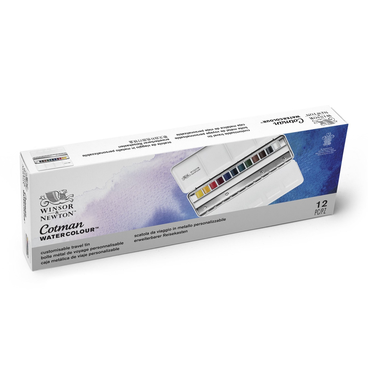 Set Acuarela Profesional Blue Box Caja Metálica 12 Medio Godets Winsor & Newton 3
