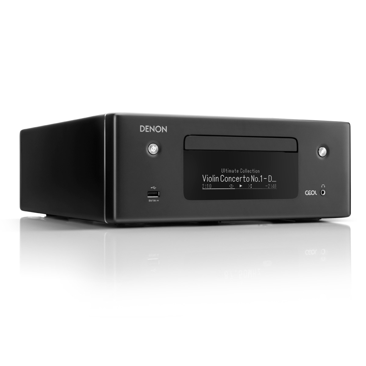 Reproductor CD Denon RCD-N10, con radio y conexión en red e Internet, negro Negro-3
