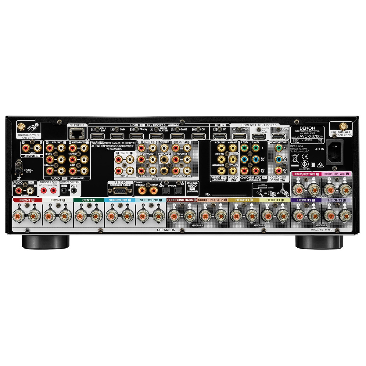 Amplificador AV Premium Denon AVC-X6700H, 11.2 canales, 8K, negro Negro-2