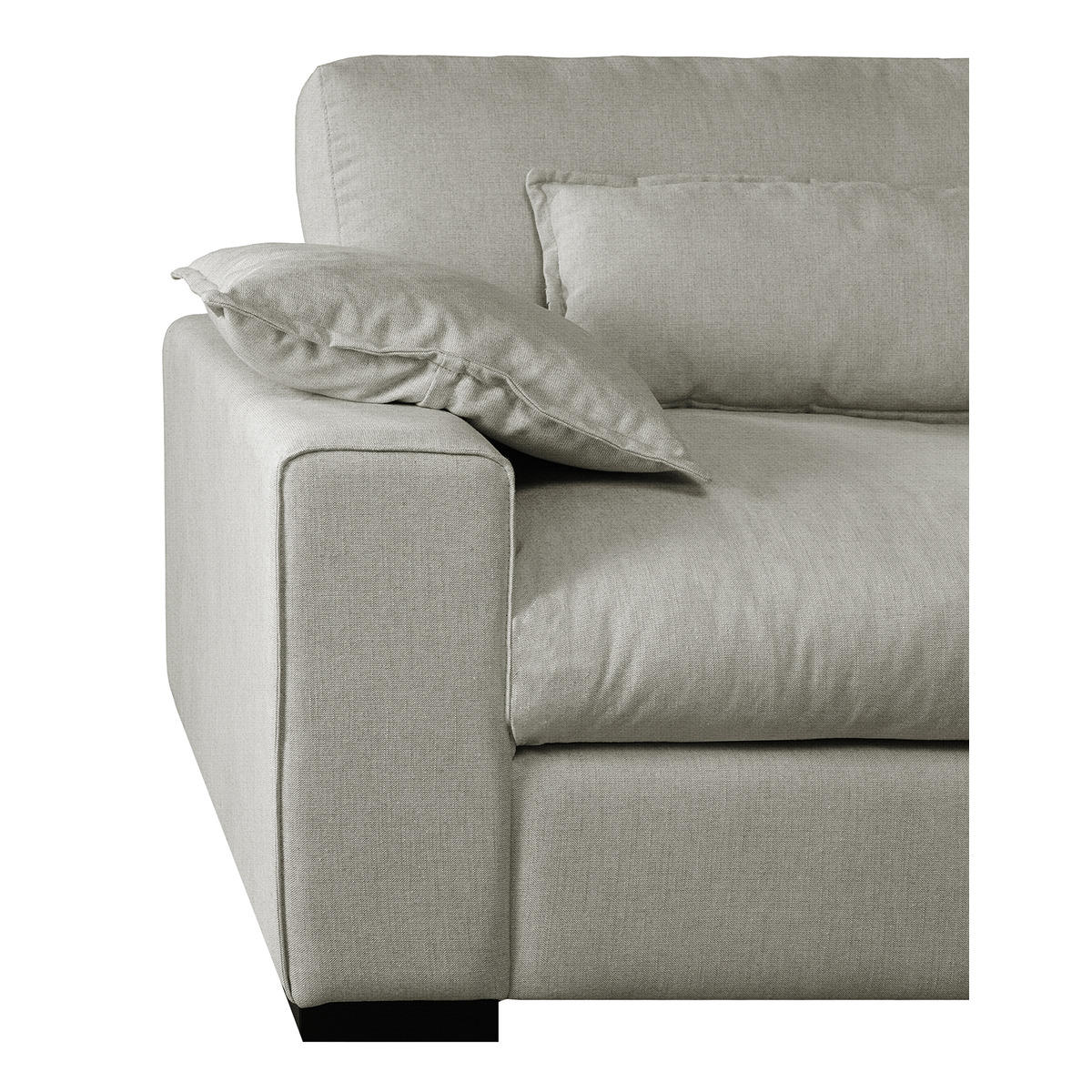 Sofá de 4 Lugares em Mistura de Algodão Manhattan Cinzento-pérola-5