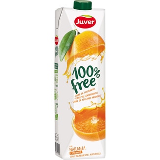 bebida de zumo de naranja exprimido con pulpa brik 1 l - Juver 100% Free