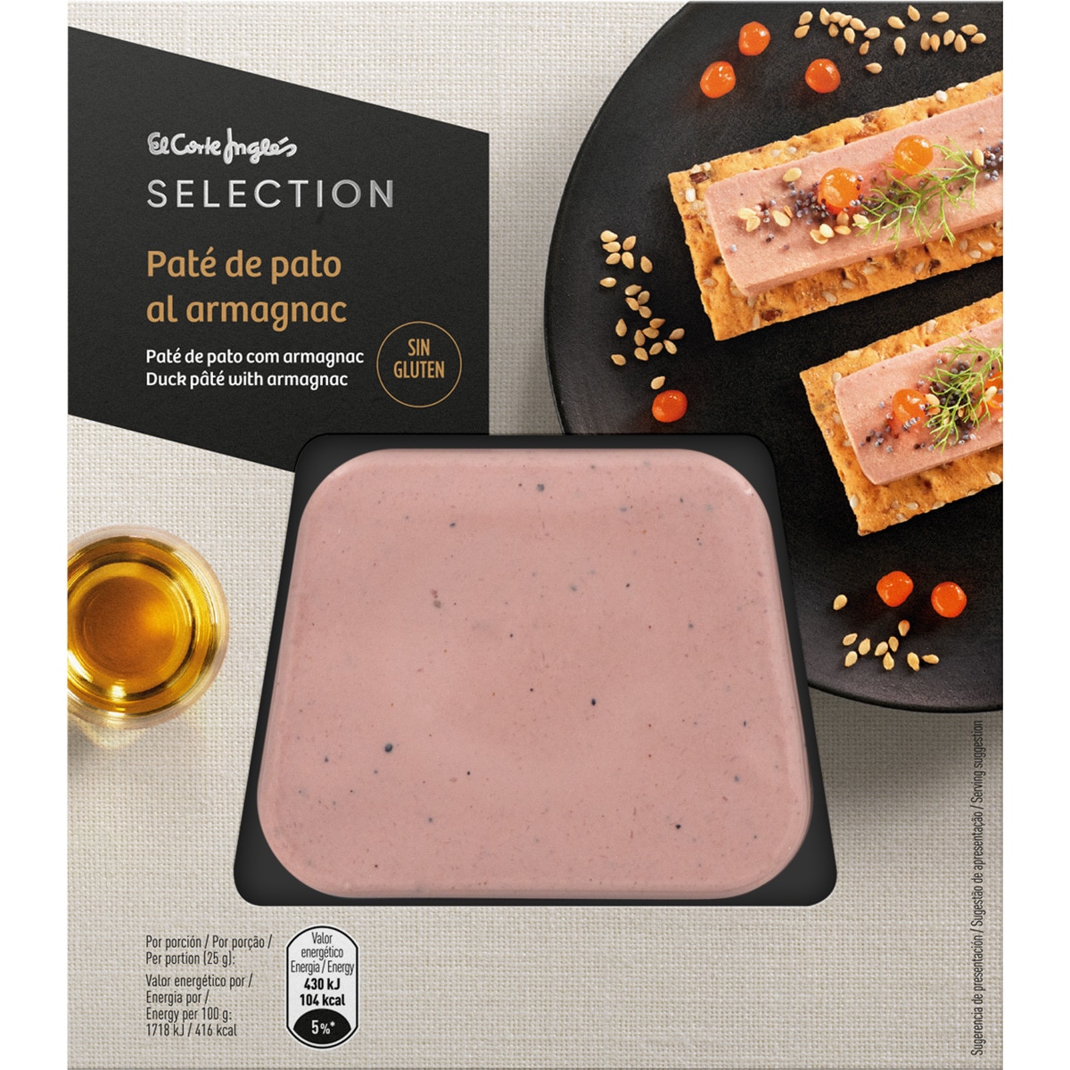 paté de pato al armagnac sin gluten envase 90 g
