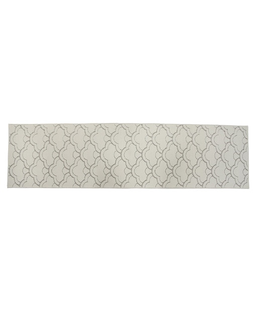 Imagen 0 de Alfombra poliéster blanco y gris