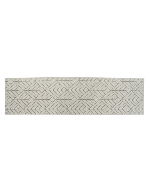 Imagen 0 de Alfombra poliéster blanco y beige